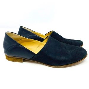 Clarks Black Leather Suede Pure Tone Flats